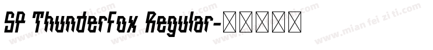 SP ThunderFox Regular字体转换